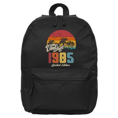 Tropical 40th Birthday Vintage 1985 Limited Edition 16 in Basic Backpack