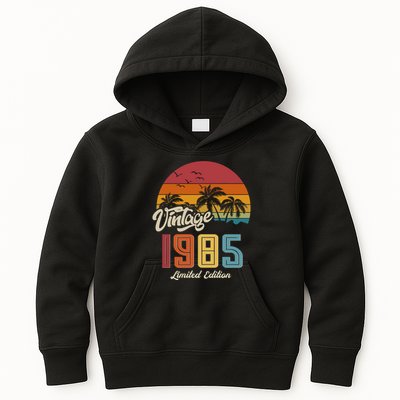 Tropical 40th Birthday Vintage 1985 Limited Edition Kids Hoodie