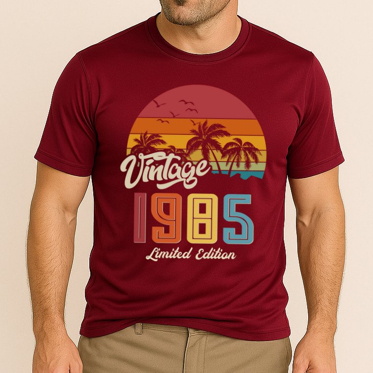Tropical 40th Birthday Vintage 1985 Limited Edition Cooling Performance Crew T-Shirt