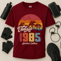 Tropical 40th Birthday Vintage 1985 Limited Edition Cooling Performance Crew T-Shirt