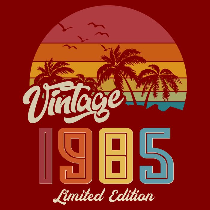 Tropical 40th Birthday Vintage 1985 Limited Edition Cooling Performance Crew T-Shirt