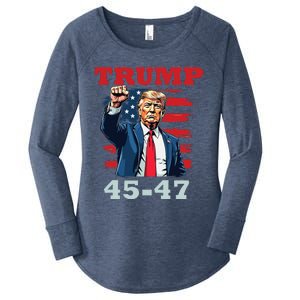 Trump 4547 Bold Presidential Design For Trump Supporters Women's Perfect Tri Tunic Long Sleeve Shirt