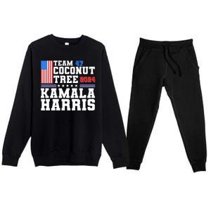 Team 47 Coconut Tree 2024 Kamala Harris 2024 Election Premium Crewneck Sweatsuit Set