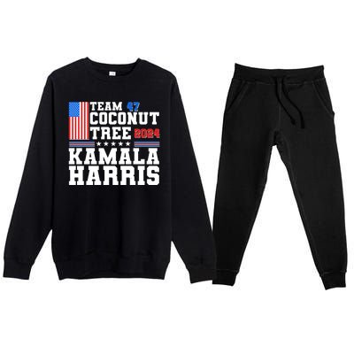 Team 47 Coconut Tree 2024 Kamala Harris 2024 Election Premium Crewneck Sweatsuit Set