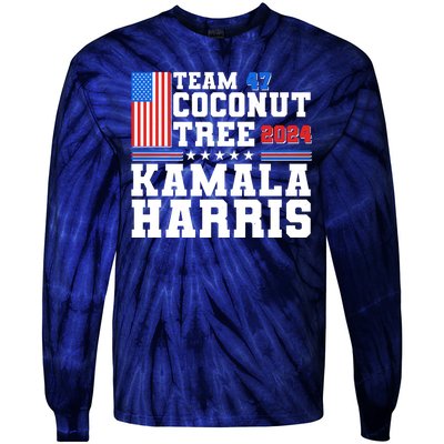 Team 47 Coconut Tree 2024 Kamala Harris 2024 Election Tie-Dye Long Sleeve Shirt