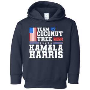 Team 47 Coconut Tree 2024 Kamala Harris 2024 Election Toddler Hoodie