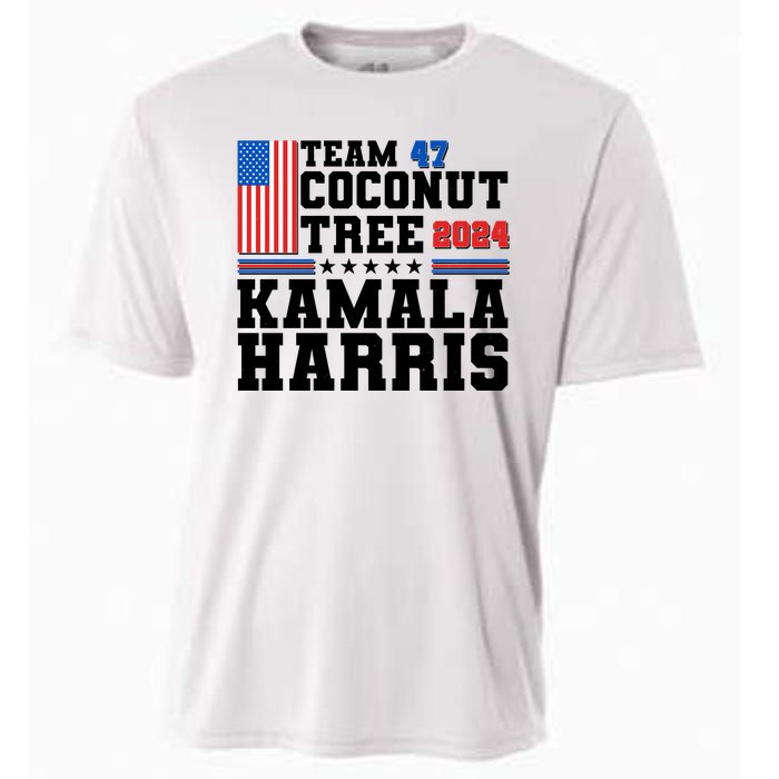 Team 47 Coconut Tree 2024 Kamala Harris 2024 Election Cooling Performance Crew T-Shirt