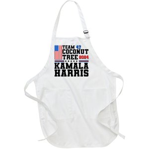 Team 47 Coconut Tree 2024 Kamala Harris 2024 Election Full-Length Apron With Pockets