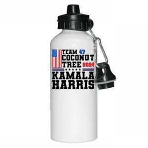 Team 47 Coconut Tree 2024 Kamala Harris 2024 Election Aluminum Water Bottle