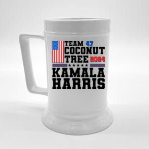 Team 47 Coconut Tree 2024 Kamala Harris 2024 Election Beer Stein