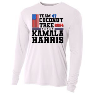 Team 47 Coconut Tree 2024 Kamala Harris 2024 Election Cooling Performance Long Sleeve Crew