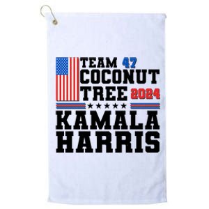 Team 47 Coconut Tree 2024 Kamala Harris 2024 Election Platinum Collection Golf Towel