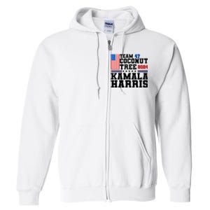 Team 47 Coconut Tree 2024 Kamala Harris 2024 Election Full Zip Hoodie