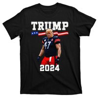 Trump 47 Football Jersey 2024 Us Flag Trump Vance 2024 Gift T-Shirt