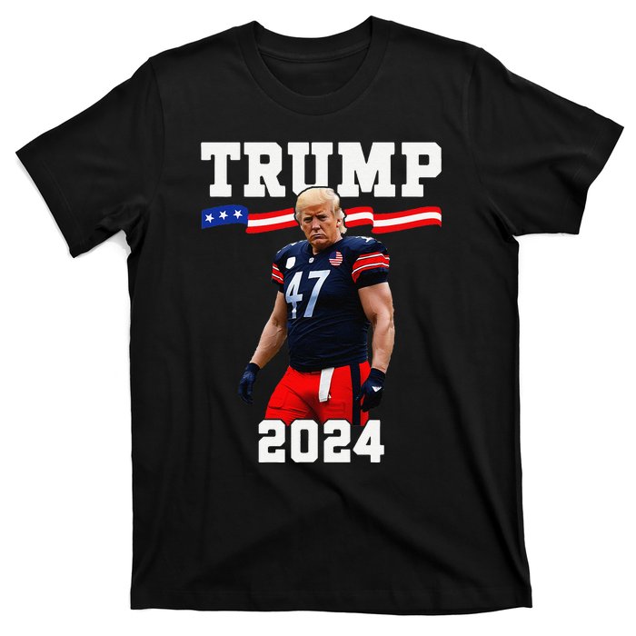 Trump 47 Football Jersey 2024 Us Flag Trump Vance 2024 Gift T-Shirt