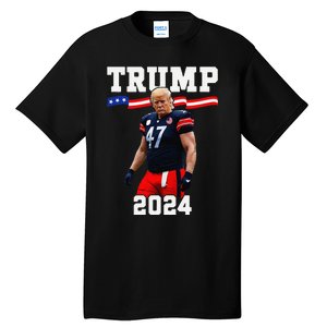 Trump 47 Football Jersey 2024 Us Flag Trump Vance 2024 Gift Tall T-Shirt