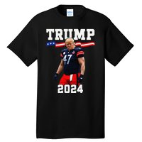 Trump 47 Football Jersey 2024 Us Flag Trump Vance 2024 Gift Tall T-Shirt