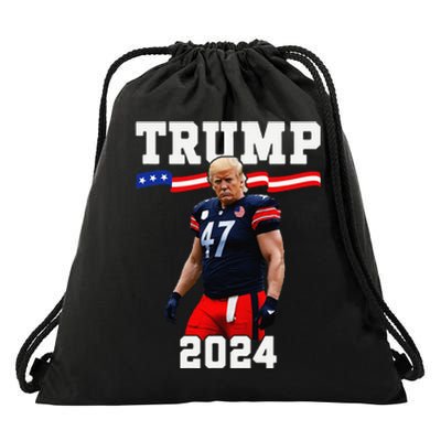 Trump 47 Football Jersey 2024 Us Flag Trump Vance 2024 Gift Drawstring Bag