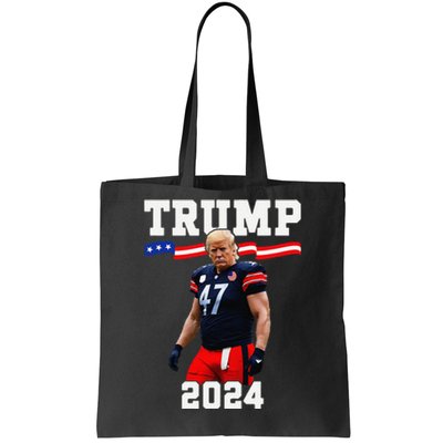 Trump 47 Football Jersey 2024 Us Flag Trump Vance 2024 Gift Tote Bag