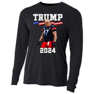 Trump 47 Football Jersey 2024 Us Flag Trump Vance 2024 Gift Cooling Performance Long Sleeve Crew