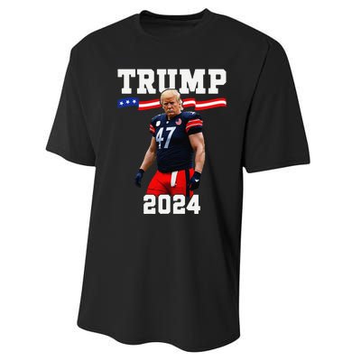 Trump 47 Football Jersey 2024 Us Flag Trump Vance 2024 Gift Performance Sprint T-Shirt