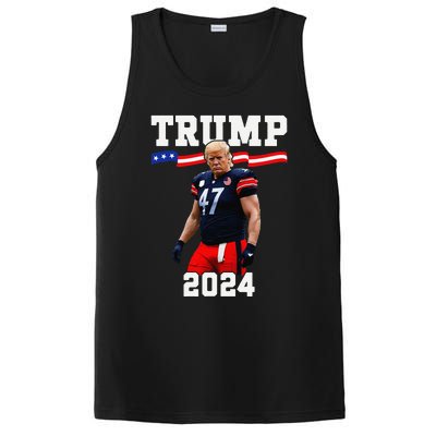 Trump 47 Football Jersey 2024 Us Flag Trump Vance 2024 Gift PosiCharge Competitor Tank