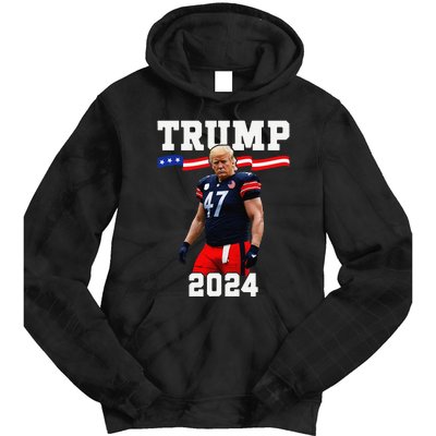 Trump 47 Football Jersey 2024 Us Flag Trump Vance 2024 Gift Tie Dye Hoodie