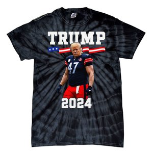 Trump 47 Football Jersey 2024 Us Flag Trump Vance 2024 Gift Tie-Dye T-Shirt