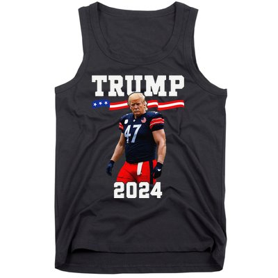 Trump 47 Football Jersey 2024 Us Flag Trump Vance 2024 Gift Tank Top