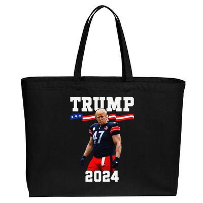 Trump 47 Football Jersey 2024 Us Flag Trump Vance 2024 Gift Cotton Canvas Jumbo Tote