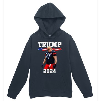 Trump 47 Football Jersey 2024 Us Flag Trump Vance 2024 Gift Urban Pullover Hoodie