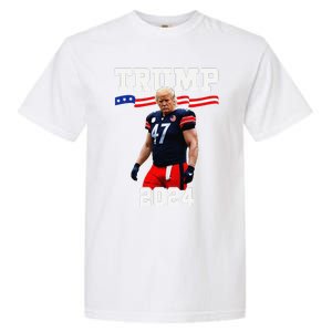 Trump 47 Football Jersey 2024 Us Flag Trump Vance 2024 Gift Garment-Dyed Heavyweight T-Shirt