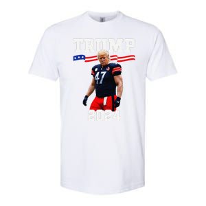 Trump 47 Football Jersey 2024 Us Flag Trump Vance 2024 Gift Softstyle CVC T-Shirt