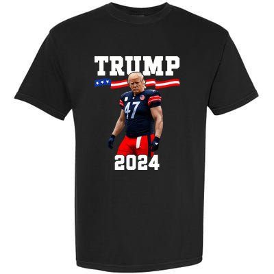 Trump 47 Football Jersey 2024 Us Flag Trump Vance 2024 Garment-Dyed Heavyweight T-Shirt