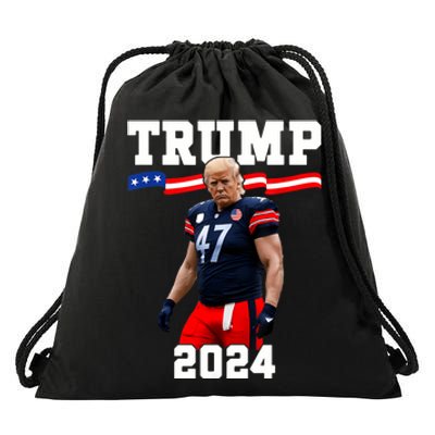 Trump 47 Football Jersey 2024 Us Flag Trump Vance 2024 Drawstring Bag