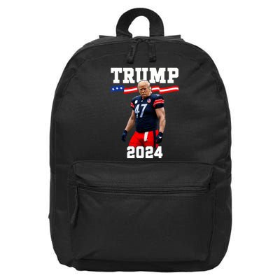 Trump 47 Football Jersey 2024 Us Flag Trump Vance 2024 16 in Basic Backpack