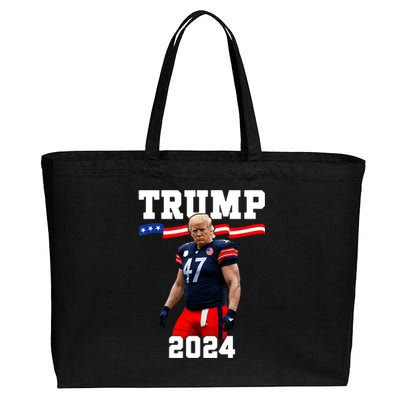 Trump 47 Football Jersey 2024 Us Flag Trump Vance 2024 Cotton Canvas Jumbo Tote