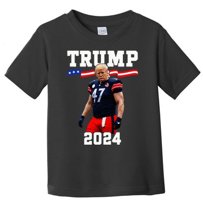 Trump 47 Football Jersey 2024 Us Flag Trump Vance 2024 Toddler T-Shirt