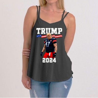 Trump 47 Football Jersey 2024 Us Flag Women's Strappy Tank