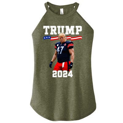 Trump 47 Football Jersey 2024 Us Flag Women's Perfect Tri Rocker Tank