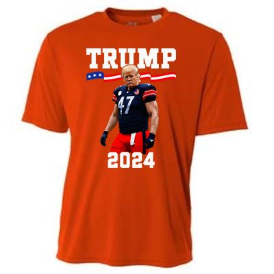 Trump 47 Football Jersey 2024 Us Flag Cooling Performance Crew T-Shirt