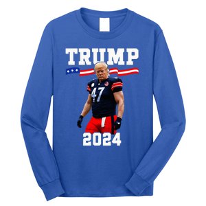 Trump 47 Football Jersey 2024 Us Flag Long Sleeve Shirt