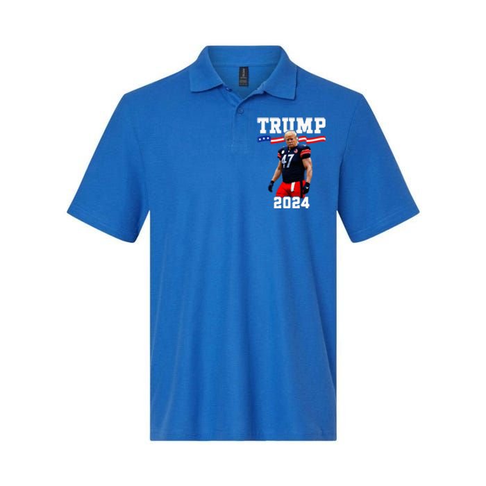 Trump 47 Football Jersey 2024 Us Flag Softstyle Adult Sport Polo