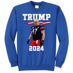 Trump 47 Football Jersey 2024 Us Flag Tall Sweatshirt