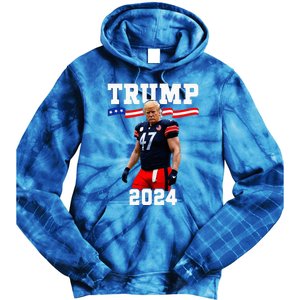 Trump 47 Football Jersey 2024 Us Flag Tie Dye Hoodie