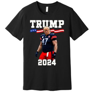 Trump 47 Football Jersey 2024 Us Flag Trump Vance 2024 Premium T-Shirt