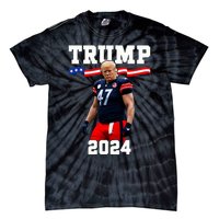 Trump 47 Football Jersey 2024 Us Flag Trump Vance 2024 Tie-Dye T-Shirt