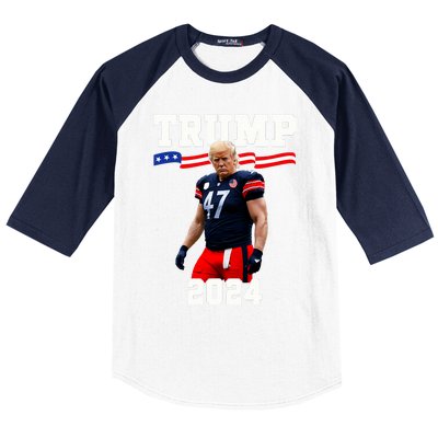 Trump 47 Football Jersey 2024 Us Flag Trump Vance 2024 Baseball Sleeve Shirt