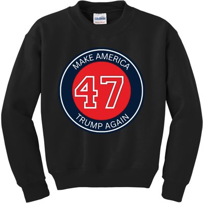 Trump 47 Graphic Campaign Kids Sweatshirt