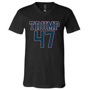 Trump 47 Graphic Campaign V-Neck T-Shirt